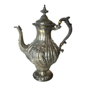 Antique 1940s Silver Plate Coffee or Tea Service Pourer, Marked