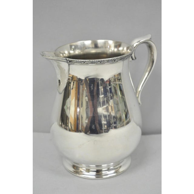 Silver Vintage n.s. Co Victorian Bulbous Silver Plated Lemonade Beverage Water Pitcher For Sale - Image 8 of 13