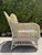 Vintage Henry Link Distressed Painted Wicker Armchair For Sale In Naples, FL - Image 6 of 12