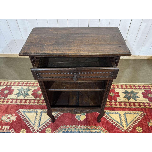 Louis XV Style Oak Bookcase with Drawer, 1900s For Sale - Image 12 of 13
