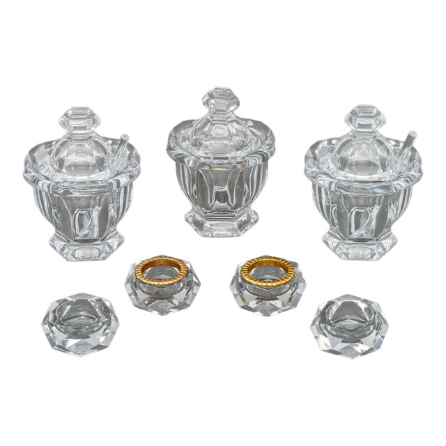 Baccarat Crystal Tableware, 7 Pcs. For Sale