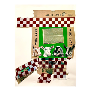 1970s Robert Rauschenberg, Large Pop Art Screenprint Collage Photo Lithograph Goat Chow Robert Rauschenberg