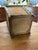 Vintage Wooden Faux Bamboo and Woven Cane Sided Waste Basket in Dark Wood For Sale - Image 4 of 5