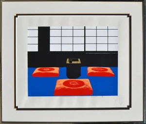 Yuichiro Kato Postmodern "Japanese Living Room" Screen Print 1973