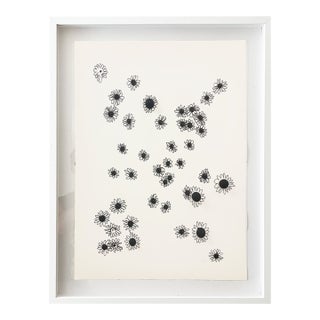 Minimalist Black & White Botanical Abstract, Framed by Jake Poser For Sale