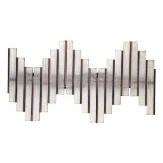Mid-Century Modern Glass and Wood Wall Lamp by Biancardi and Jordan Arte for Poliarte Italia, 1970s For Sale
