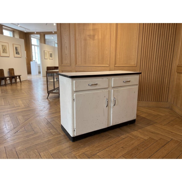 Vintage White Buffet in Wood, 1950s For Sale - Image 3 of 3