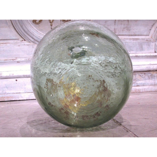 French Hand Painted Antique Demi John Bottle From Normandy, France, ‘Pinot Noir’, Original Crate For Sale - Image 3 of 9