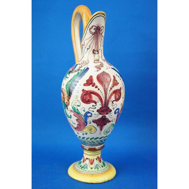 Ceramic Jug from Colonnata Factory Sesto Fiorentino, Italy, Late 1800s For Sale - Image 3 of 18