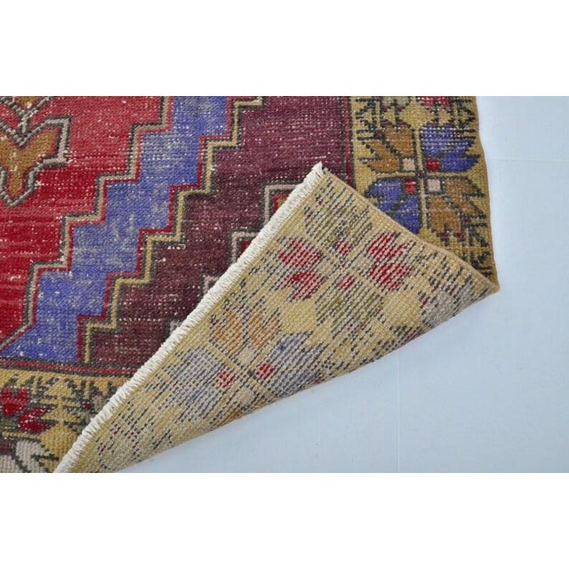 Textile Bohemian Handknotted Vintage Carpet For Sale - Image 7 of 10