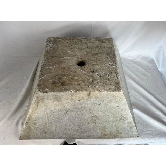 Italian Limestone Square Shaped Sink For Sale In Los Angeles - Image 6 of 7