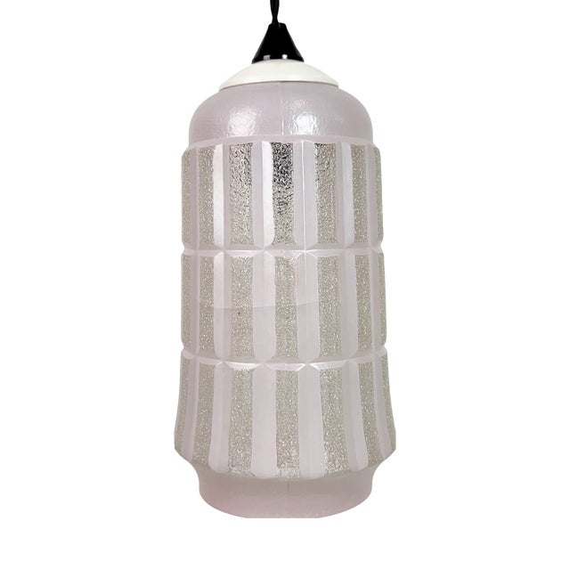 Vintage Glass Ceiling Light, 1970s For Sale