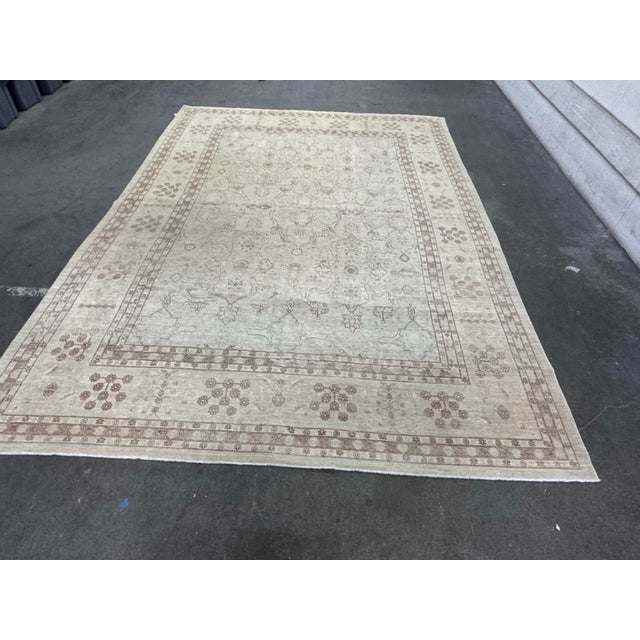 2010s 10ft 1in X 14ft Gallery Ephesus Oushak Area Rug in Taupe Tones For Sale - Image 5 of 12