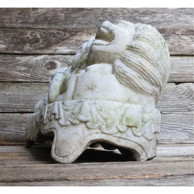 Late 19th Century Antique Marble Reclined Kwan Yin Buddha Statue For Sale - Image 5 of 13