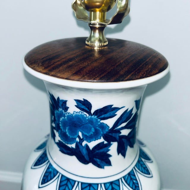 1960s Large Vintage Chinoiserie Lamp - A Pair For Sale - Image 9 of 12
