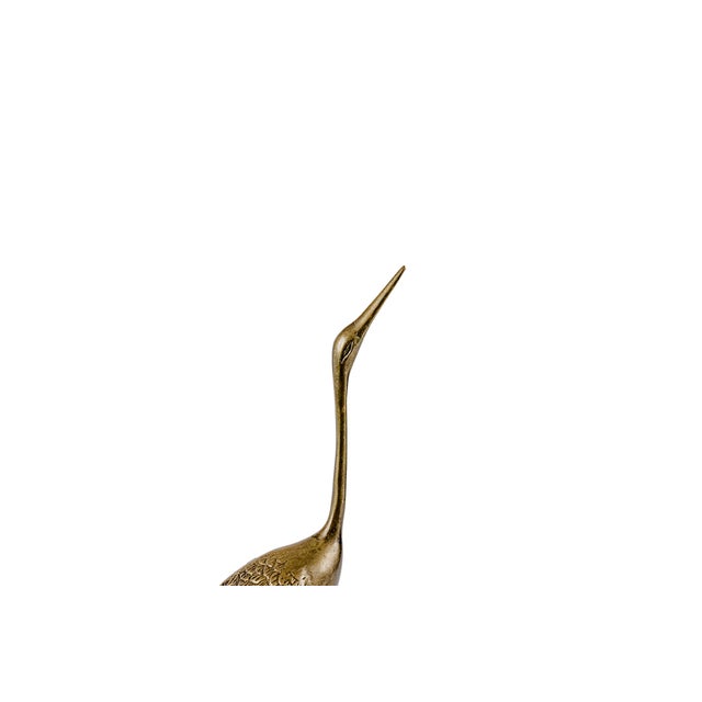 Printmaking Materials Mid-Century Modern Leonard Brass Crane Figurines (12") For Sale - Image 7 of 15