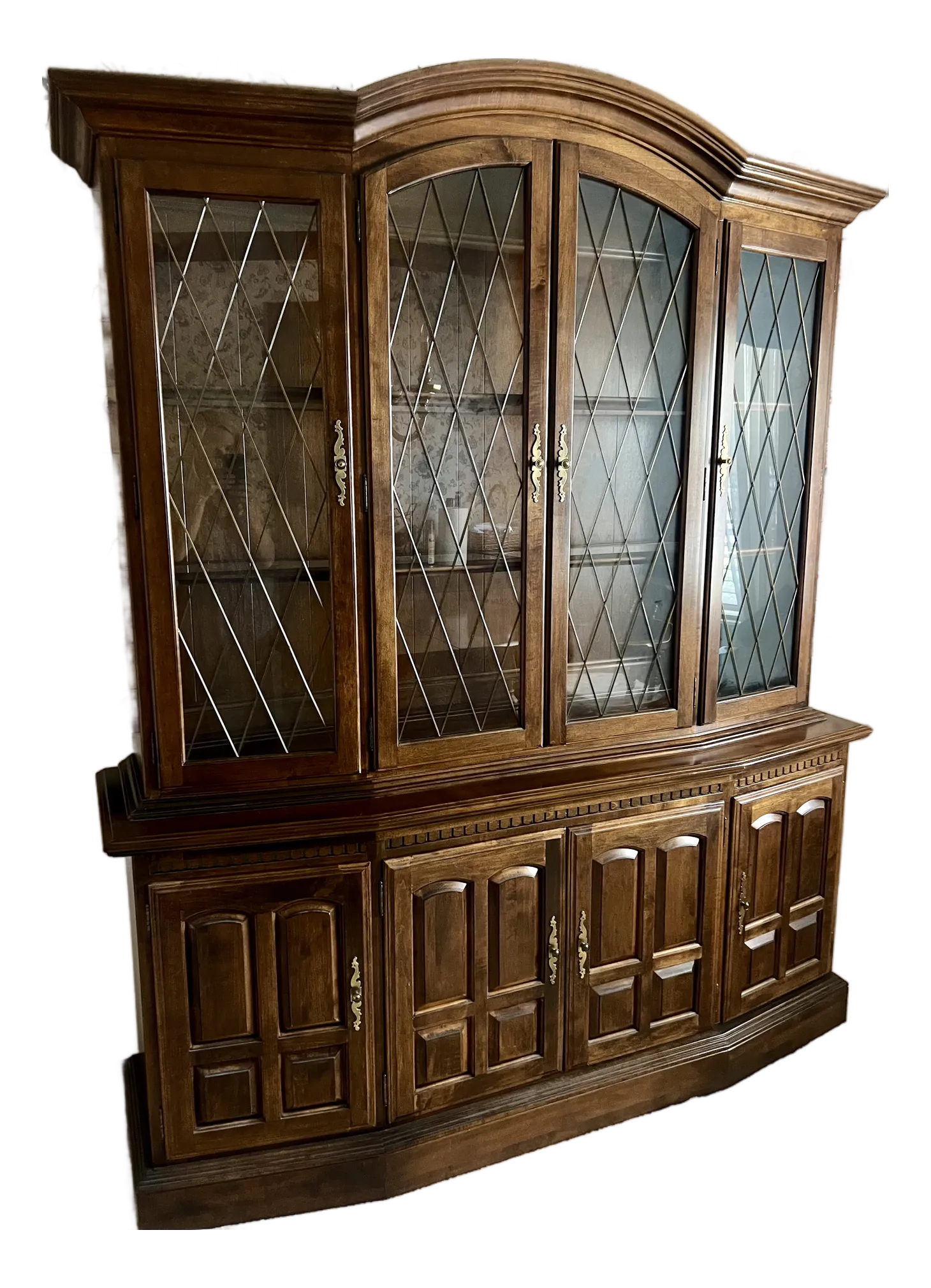 Ethan Allen China Cabinet Vintage Georgian | Chairish