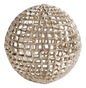 Reticolo Gold Metal Orb, 8"