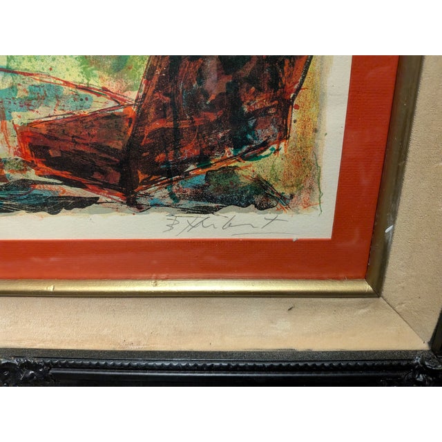 Mid 20th Century Signed Bertoldo Taubert "Vase of Flowers" Still Life Lithograph For Sale In Los Angeles - Image 6 of 6