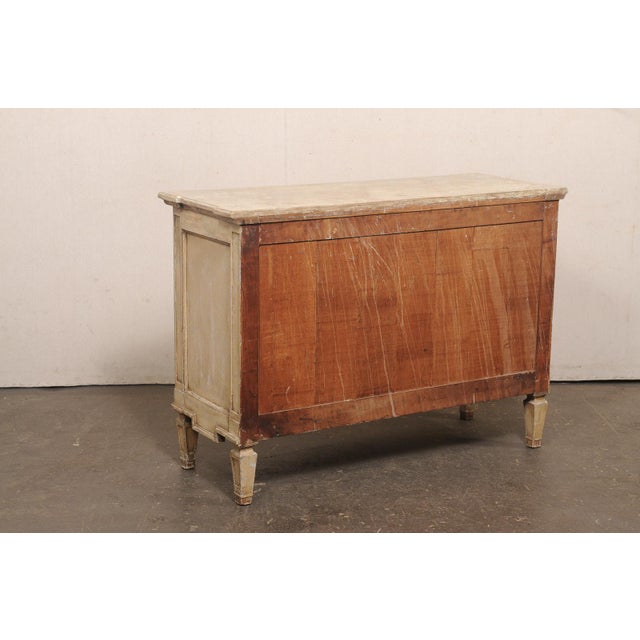 French Antique Painted Wood Buffet Console For Sale - Image 11 of 13