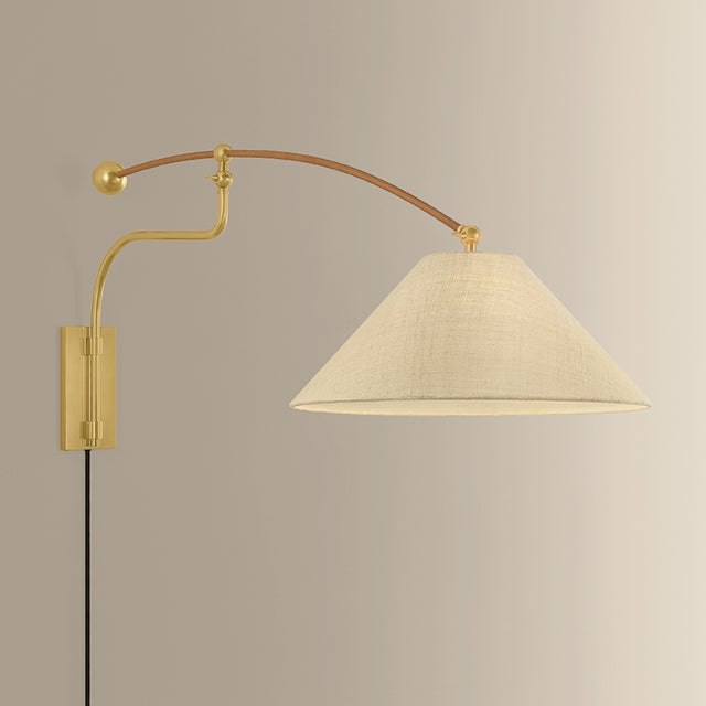 Hudson Valley Lighting Hudson Valley Lighting Sylva 20 in. 1 Light Wall Sconce in Aged Brass Finish For Sale - Image 4 of 11