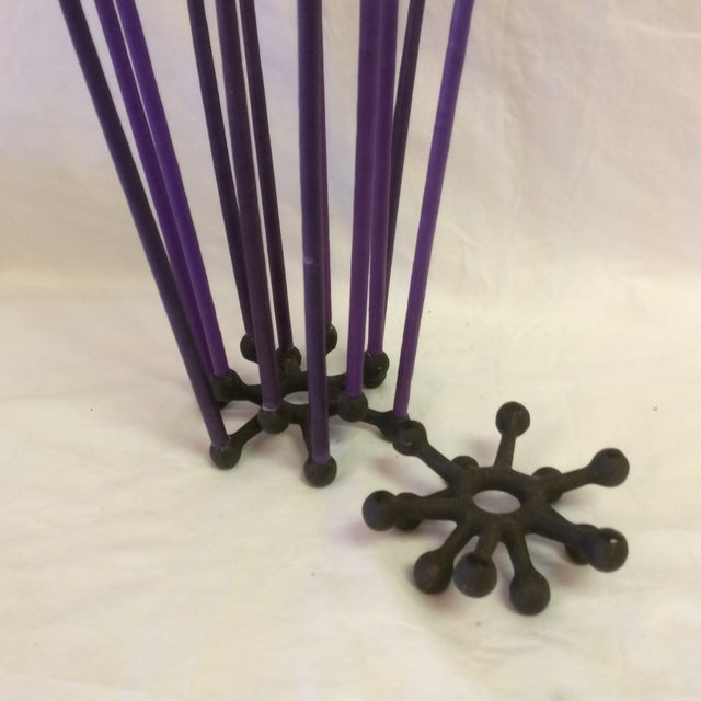 Pair Of Dansk Cast Iron Black 12 Mini Tapered Candle Holder With 2