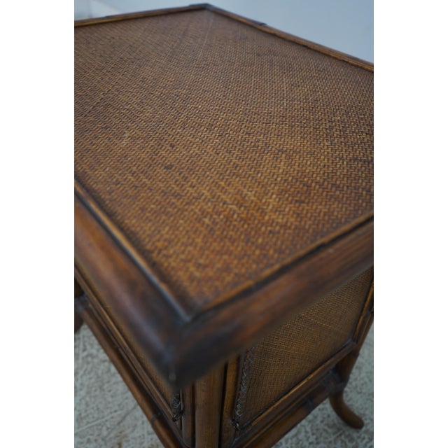Thomasville Tommy Bahama Style Rattan Occasional Table For Sale - Image 10 of 12