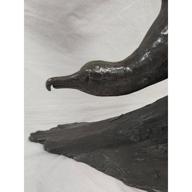 Albatross Bronze Sculpture, by French Artist Maximilien Fiot (1886-1953) For Sale - Image 10 of 13