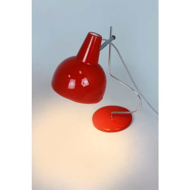 Mid-Century Red Desk Lamp from Lidokov, Former Czechoslovakia, 1960s For Sale - Image 17 of 18