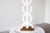 Mid-Century Modern Marble and Wood Eyelet Lamp For Sale - Image 3 of 6