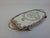 Elegant vintage mirrored glass serving tray with a beautifully etched floral motif, housed within a distinctive shaped...