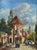 J. Glenn, Romantic Historic Alley, Oil on Wooden Panel For Sale - Image 7 of 7