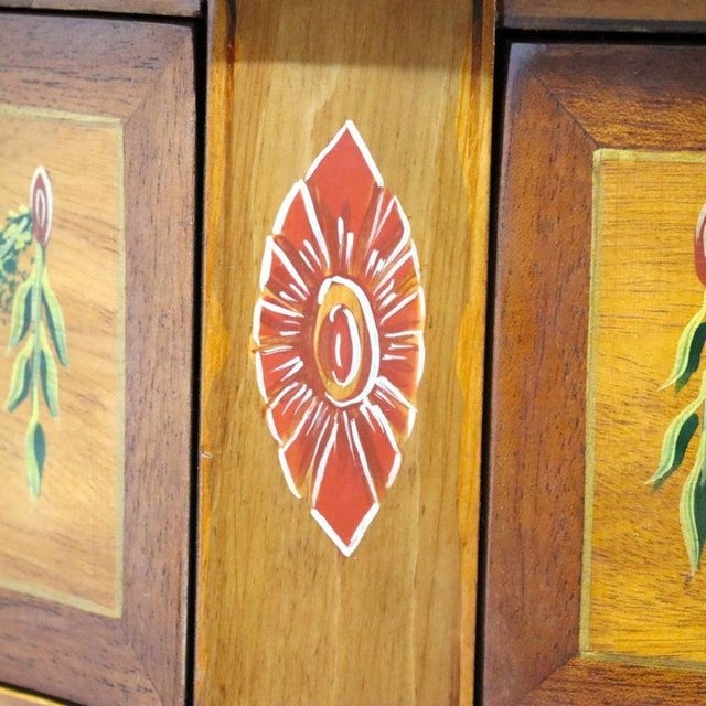 Wood Wellington Hall Reproduction Adams Decorated Satinwood & Mahogany Table C1930 For Sale - Image 7 of 14