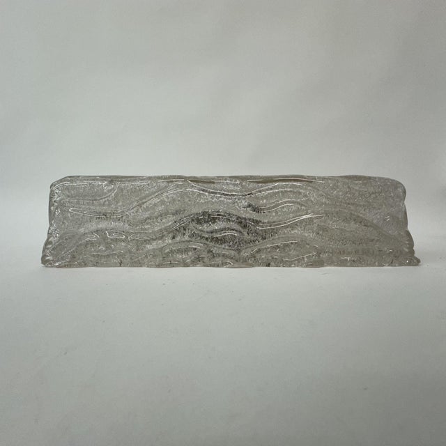 Metal Iced Murano Glass Ceiling Lamp, 1970s For Sale - Image 7 of 13