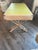 Mid Century Campaign Desk With Faux Leather Top and Brass Hardware For Sale In New York - Image 6 of 7