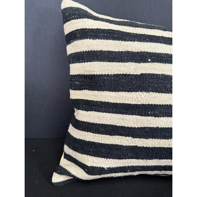 Turkish Hemp Pillow Cushion Natural Beige Black Cushion Cover 20"x20" #30627 Enhance your home decor with our Kilim Pillow...