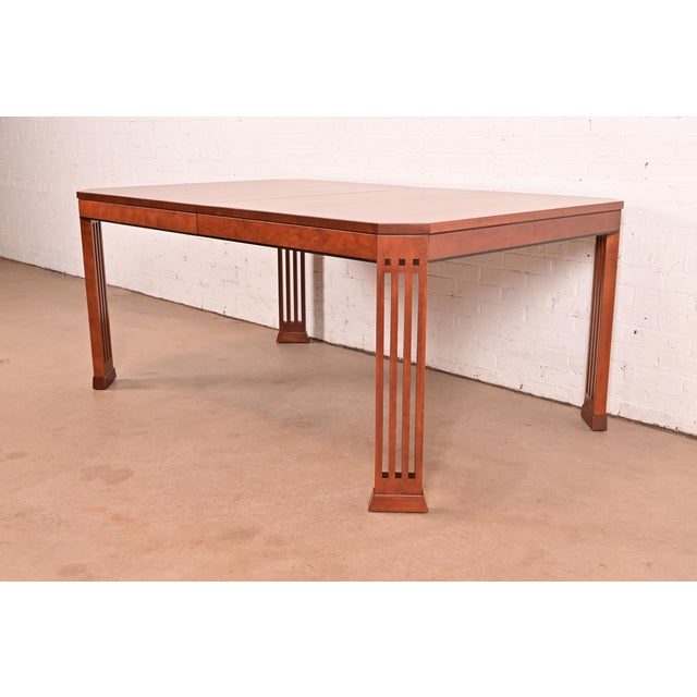 Stickley Mission Arts & Crafts Cherry Wood Extension Dining Table, Newly Refinished For Sale - Image 9 of 14