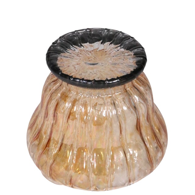 Vintage Ribbed Glass Covered Jar For Sale - Image 4 of 10