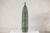 Contemporary Tall Artisan Ceramic Hand-Crafted Vase with Ribbed Body and Green Glaze For Sale - Image 3 of 16