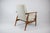 Vintage Armchair in Beige and Teak, 1970s For Sale - Image 3 of 18