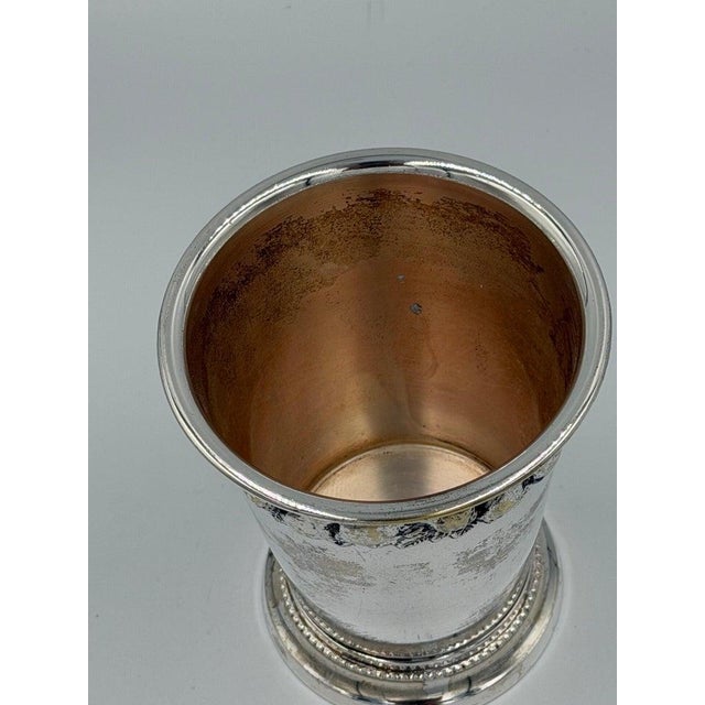 Early 20th Century Early 20th Century Neoclassical Revival Silver Plate Cup With Repoussé Fruit Garland For Sale - Image 5 of 8