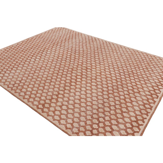 Not Yet Made - Made To Order Rug & Kilim’s Modern Block Print Rug in Pink with Cream Floral Pattern - 5x8 For Sale - Image 5 of 7