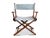 A walnut frame mid-century directors chair from the Gold Medal Furniture Company. The folding chair has been restored with...