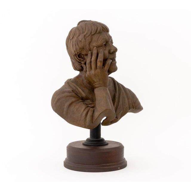 1990s Jay Hall Carpenter Male Figure Bronze Bust, 1993 For Sale - Image 5 of 9
