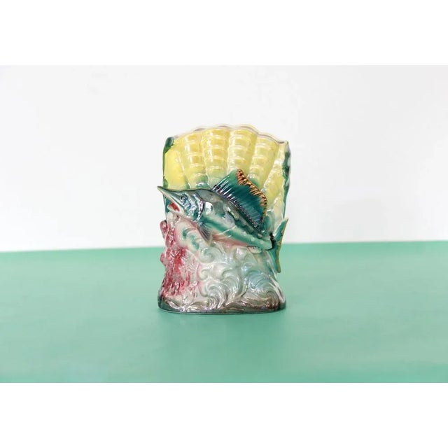 Vintage Ceramic Sword Fish Vase, Italy, 1960s For Sale - Image 9 of 9