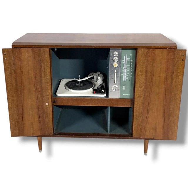 Brown Mid-Century Modern Radiogram Cabinet in Wood from Murphy For Sale - Image 8 of 10