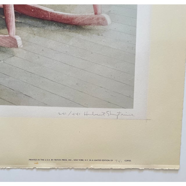 American 1971 Hubert Shuptrine Porch Rocker Highlands North Carolina Lithograph For Sale - Image 3 of 4