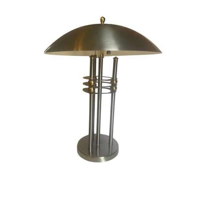 Metal Art Deco Style Metal Table Lamp, Circa 1950’s For Sale - Image 7 of 10