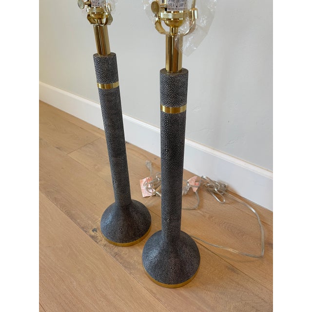 Dark Gray Made Goods Anise Table Lamps - Set of 2 For Sale - Image 8 of 12