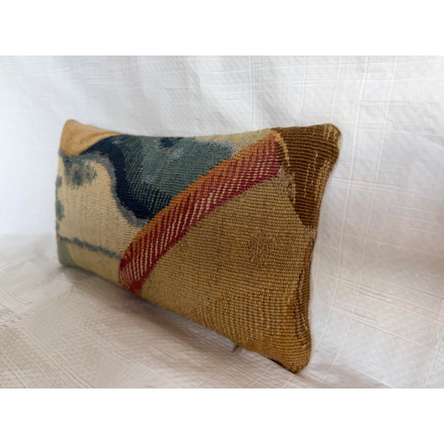 Abstract 17th Century Brussels Tapestry Pillow With Abstract Design For Sale - Image 3 of 7